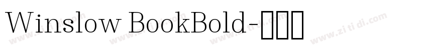 Winslow BookBold字体转换